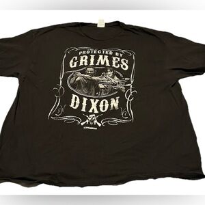 2015 Protected By Grimes Dixon Black T Shirt Sz 2XL Walking Dead Zombies AMC